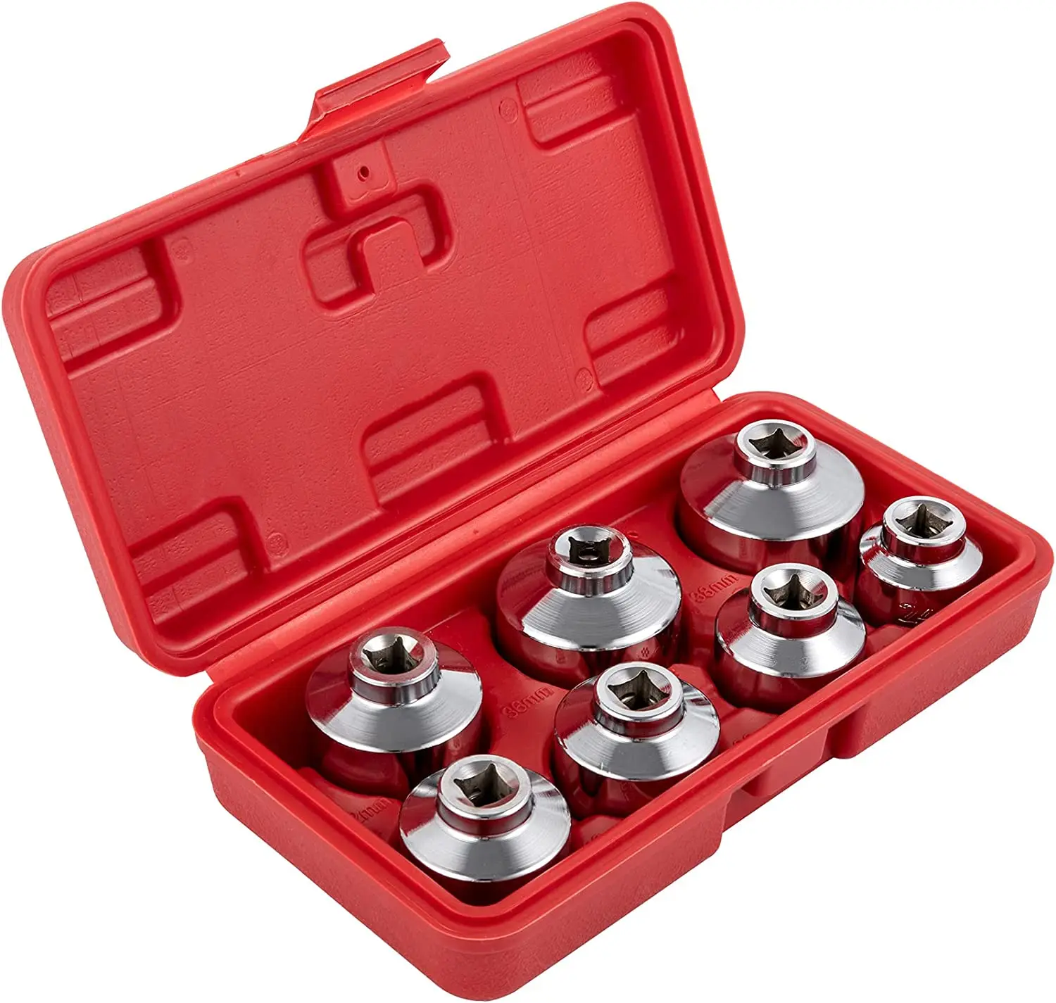 Customized Universal Oil Filter Removal Wrench Tool Installer Tools 7PCS Cap Oil Filter Wrench Set