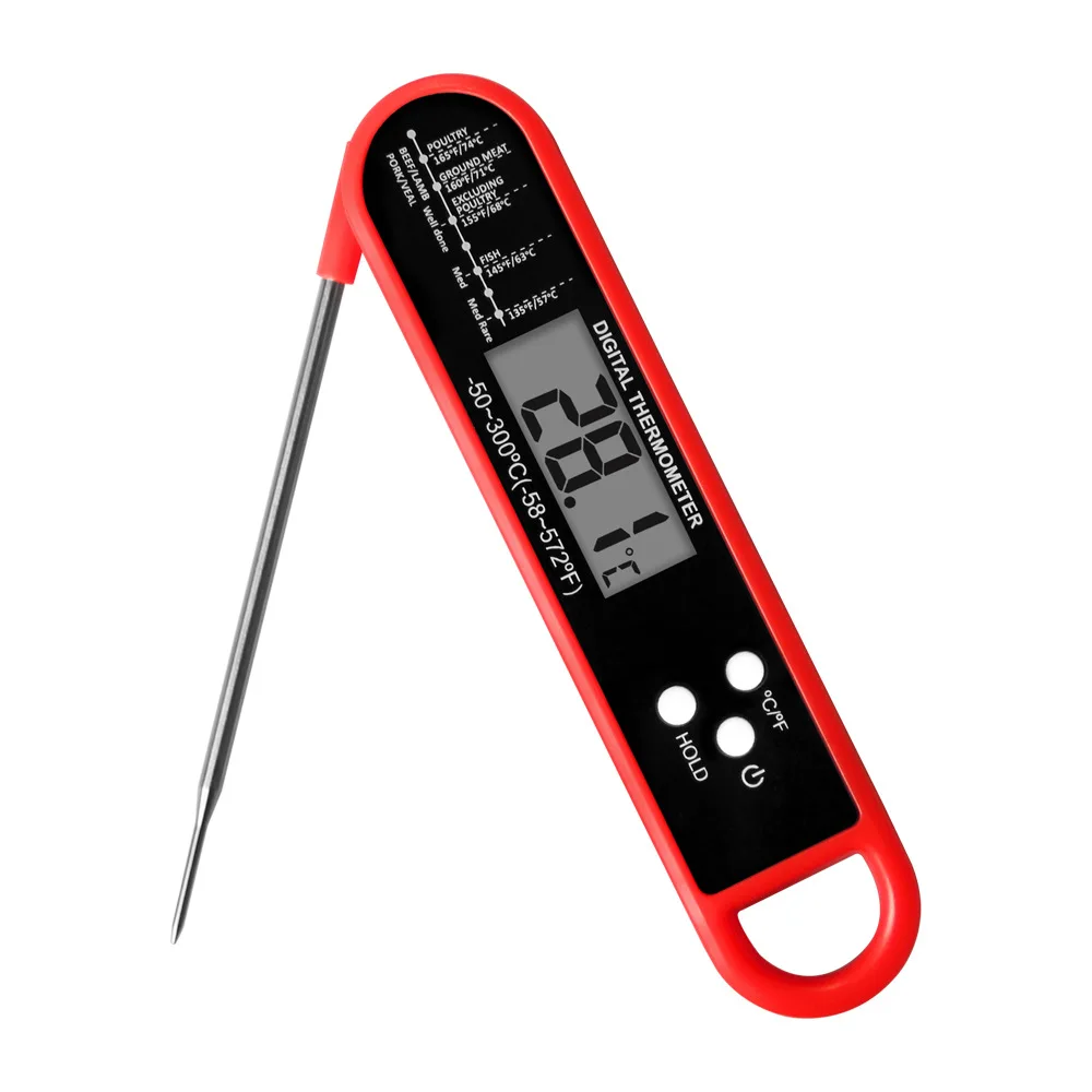 Kitchen accessories tools magnetic foldable wireless food barbecue thermometer waterproof digital meat thermometer