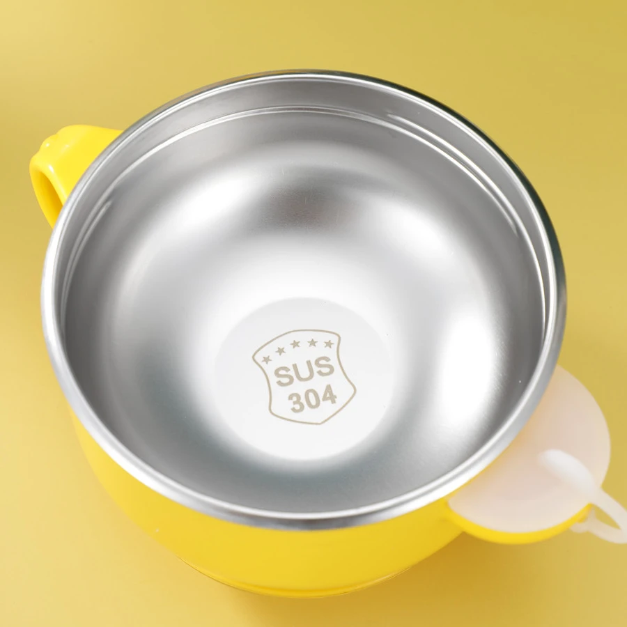 Thermal baby food warmer bowl water injection Insulated baby bowl with suction