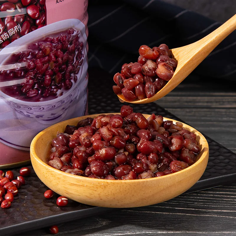 Консервированные красные бобы, готовые к употреблению в баночках, Прямая продажа с китайского завода сырья для молочного чая