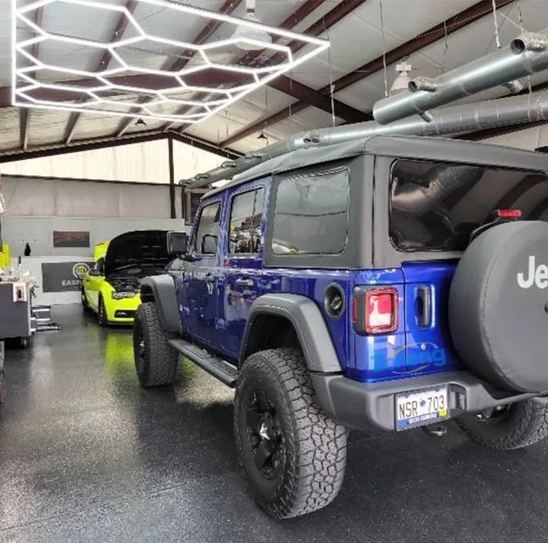 Factory Direct Sales Hexagon Led Detailing Garage Light Luxury Car Repair Lights Workshop