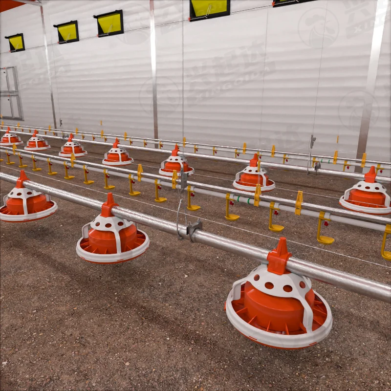 Animal Poultry Broiler Chicken House Plastic Feed Pan Line Equipment For Broiler Coop Poultry Farm