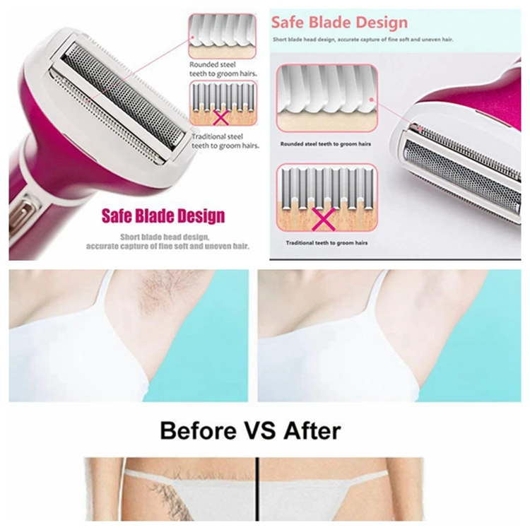 Private Label Body and Face Shave four piece Women Safety Shaving Razor