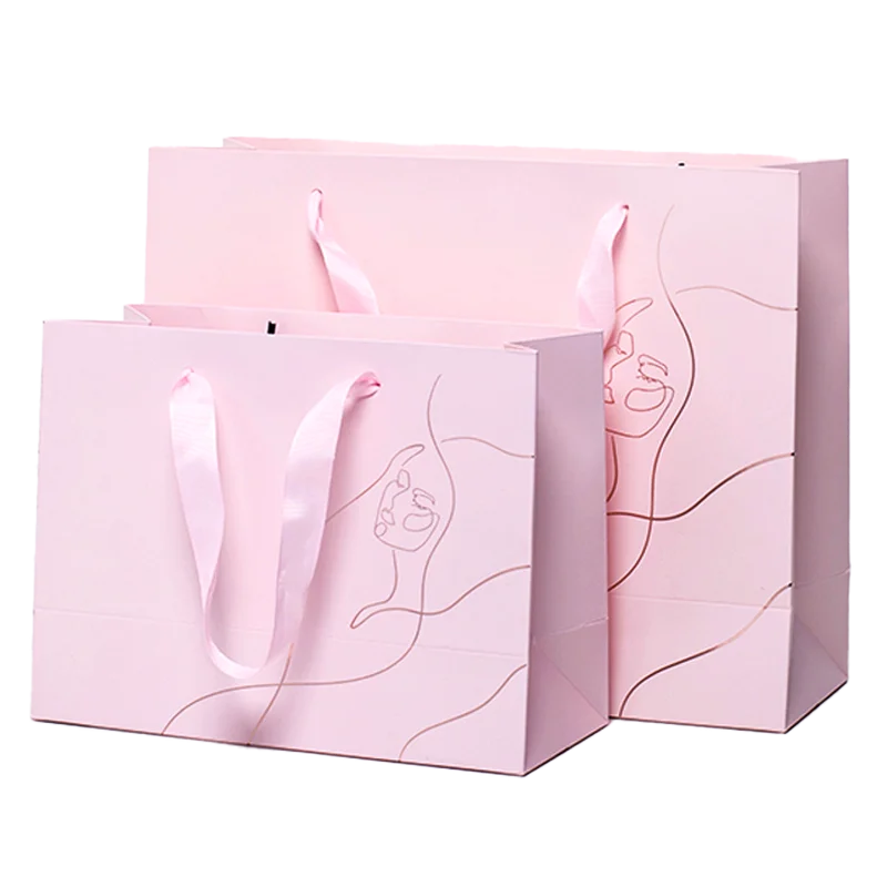 2022 Hot Sale Oil Proof Recycled Paper Bags With Handles Buy Victorias Secret Pink