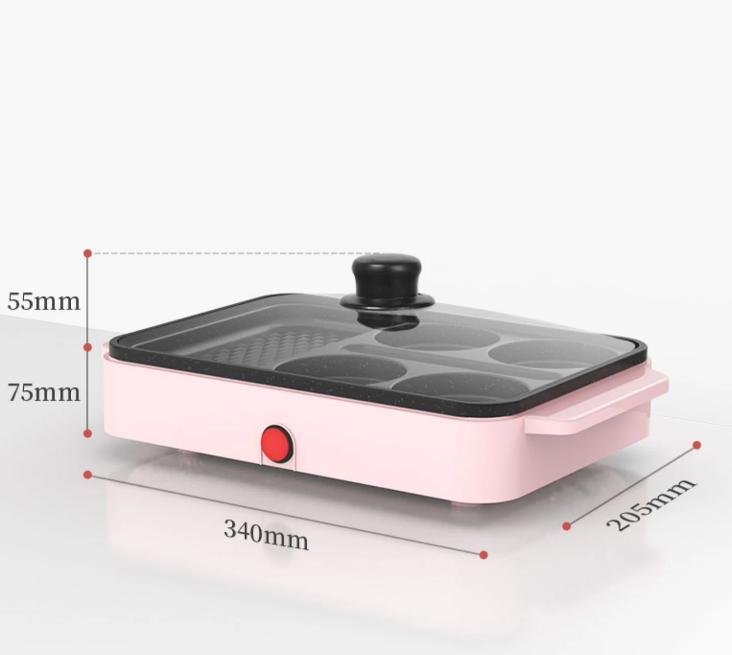 
Fried egg hamburger machine household non stick frying pan pancake breakfast mold pancake pan small four hole fried egg artifact 