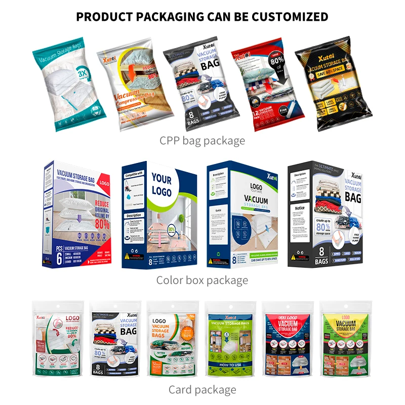 Space Saver Cube Vacuum Compression Storage Bags Plastic Clothes Bag For Cloths and Bedding Closet Organizer