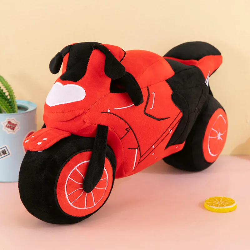 Simulated Plushies Motorbike Soft Pillow Kids Dolls Gifts Green Blue Pink Red Plush Motorcycle Stuffed Toys