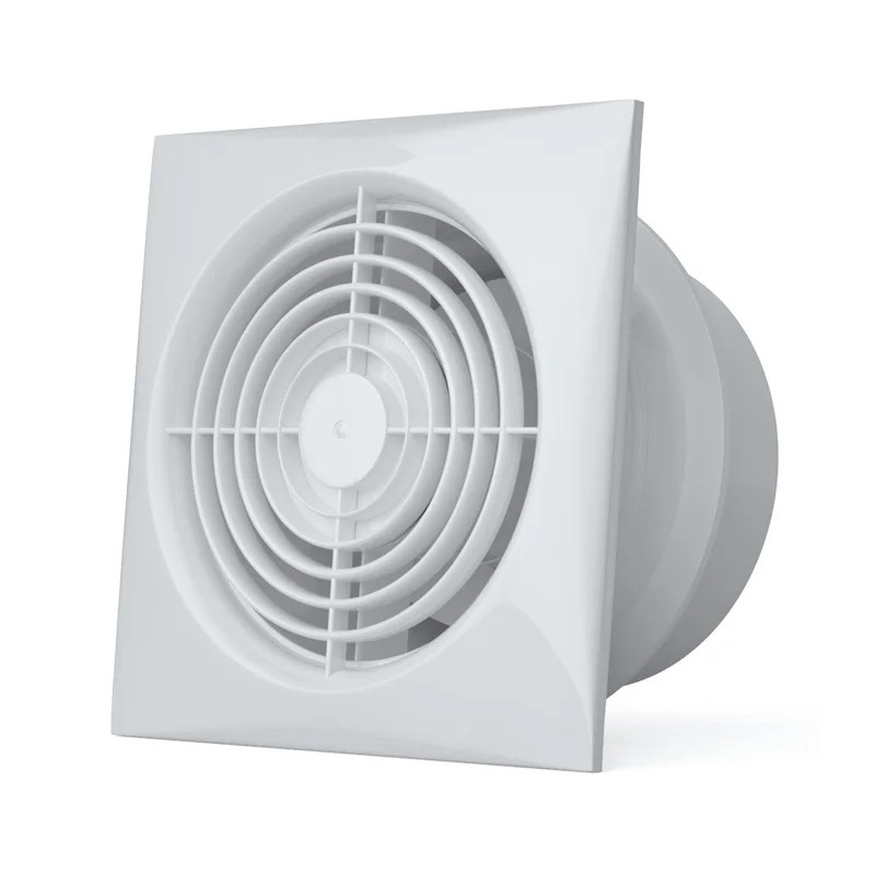 
4 Inch Wall Ceiling Mounted Smoke Exhaust Fan Roof Bathroom With Damper Dehumidification For Hotel 
