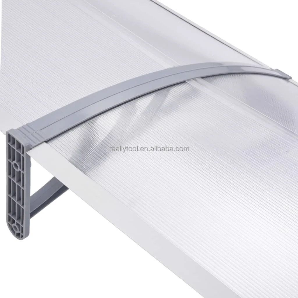 BSCI Audited DIY Mail Order Design 90x200cm Polycarbonate Door Awning