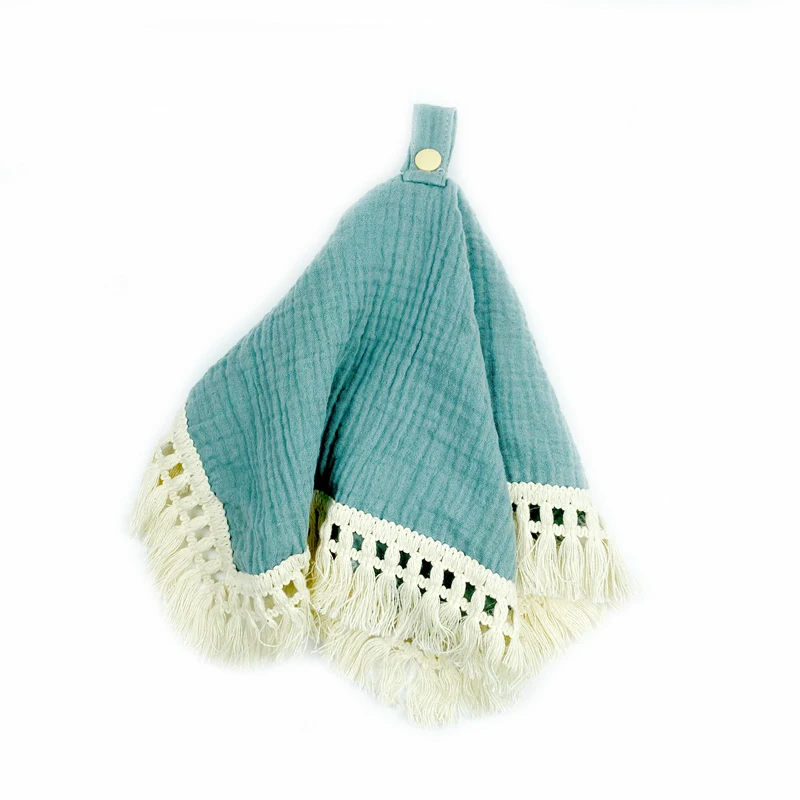 High quality Baby 100% Organic cotton muslin comforter security blanket