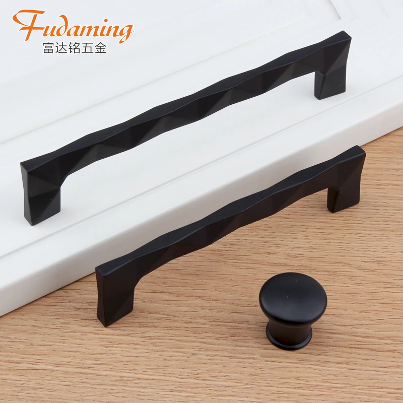  Современная простая Длинная черная ручка замak FUDAMING в американском стиле для винных шкафов дверей комодов 7057