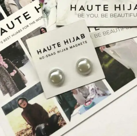 Newest light weight Hot Sale High Quality Fashion Magnet Button Round Hijab Muslim Scarf Brooches Pins For Women Pin