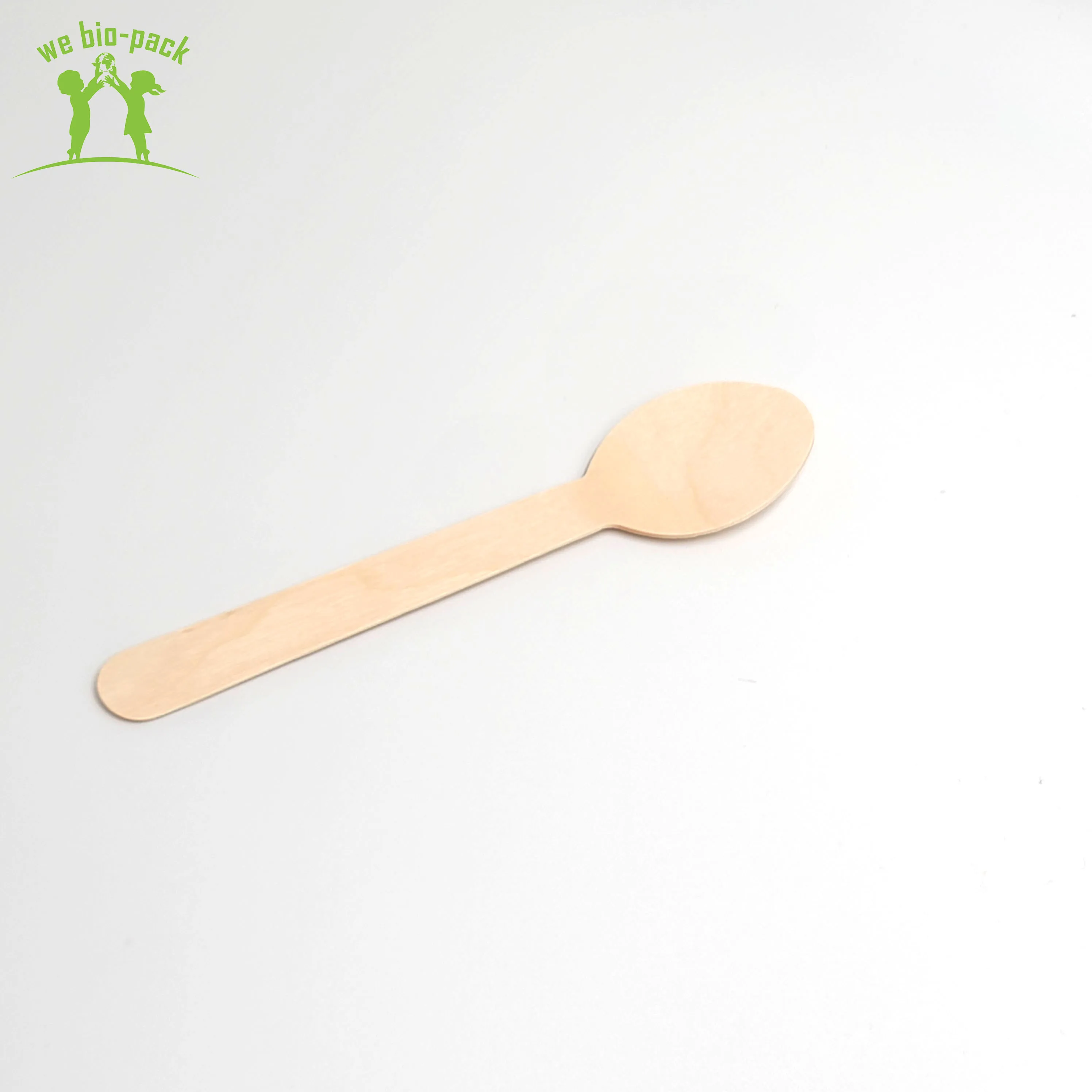 
160mm spoon wooden disposable take away cutlery for restaurant 