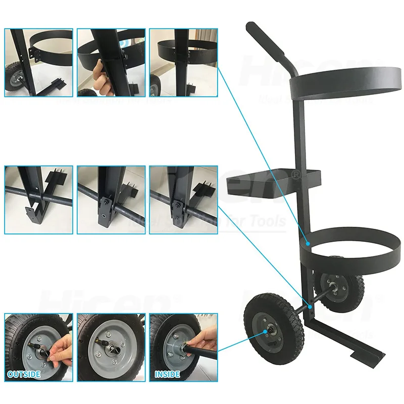 Lawn Garden Yard Cart Mobile Transport Tool Storage Gardening Flower Bucket Caddy on Wheels with Oxford Bag