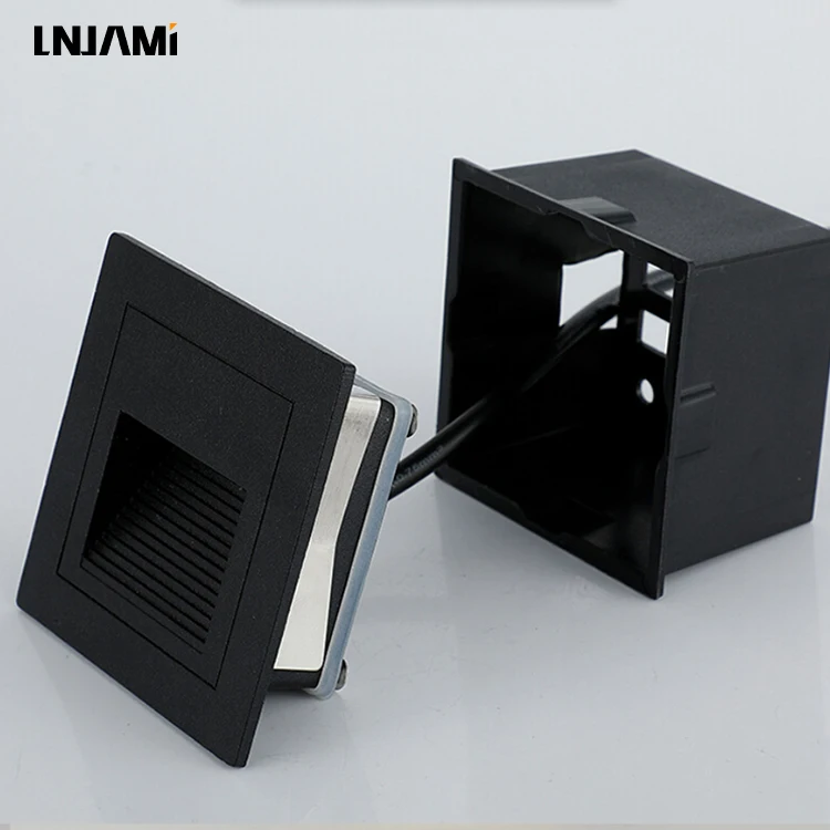 LNJAMI IP65 Waterproof Outdoor Wall Recessed Rectangular LED Step Stair Light For Indoor Outside Stair Case