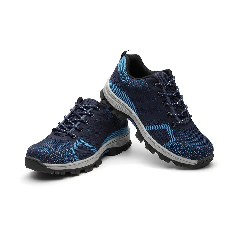 Oil acid resistant anti slip rubber sole steel toe prevent puncture protection warehouse sport safety shoes