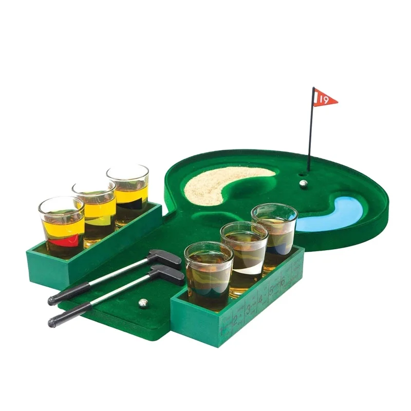 6 Glasses Shot Party Toys Gifts Family Funny,Mini Golf Drinking Board Game