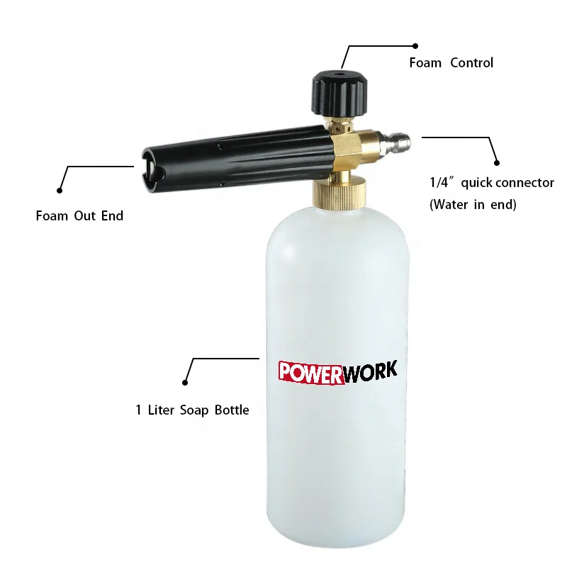 Factory Supply Durable Adjustable soap bottle Snow Foam Lance generator Car Washer Brass nozzle Foam Blaster Cannon spray gun
