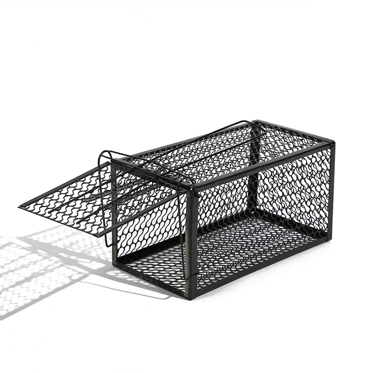 
Superior quality smart iron animal cage trap durable black humane live rats trap cage 