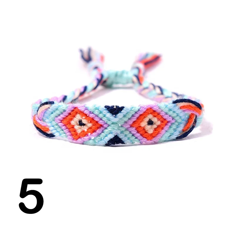 Handmade Rainbow Colorful Rope Braided Thread Friendship Bracelets