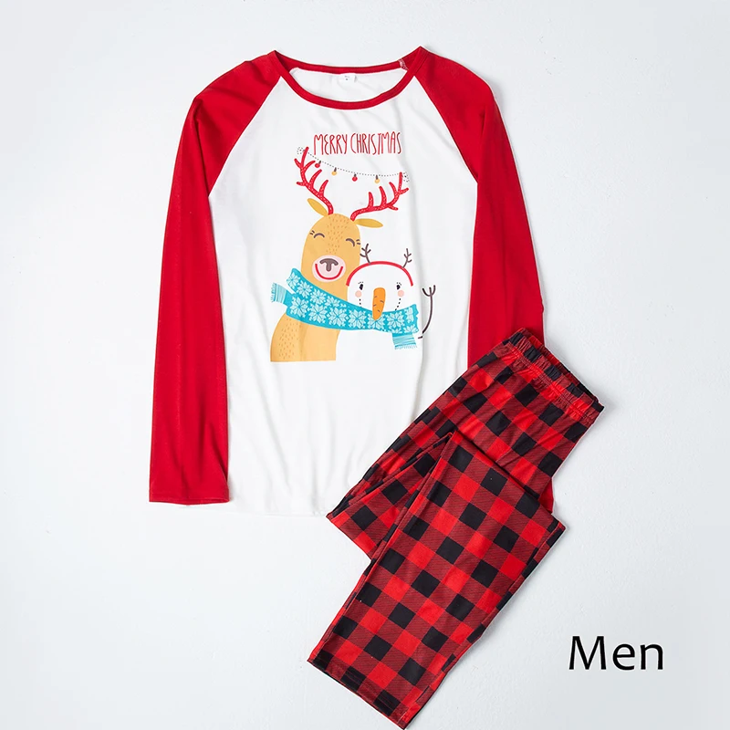 Рождественские повседневные Семейные комплекты с мультяшным принтом, пижама в стиле пэчворк, с длинным рукавом, сетчатые штаны, одежда для сна, Детская Женская одежда для отца, удобная домашняя одежда