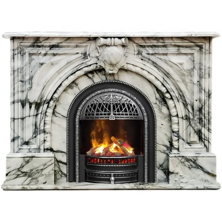 Marble decorative fireplace mantel fireplace water steam double sided fireplace mantel dark marble