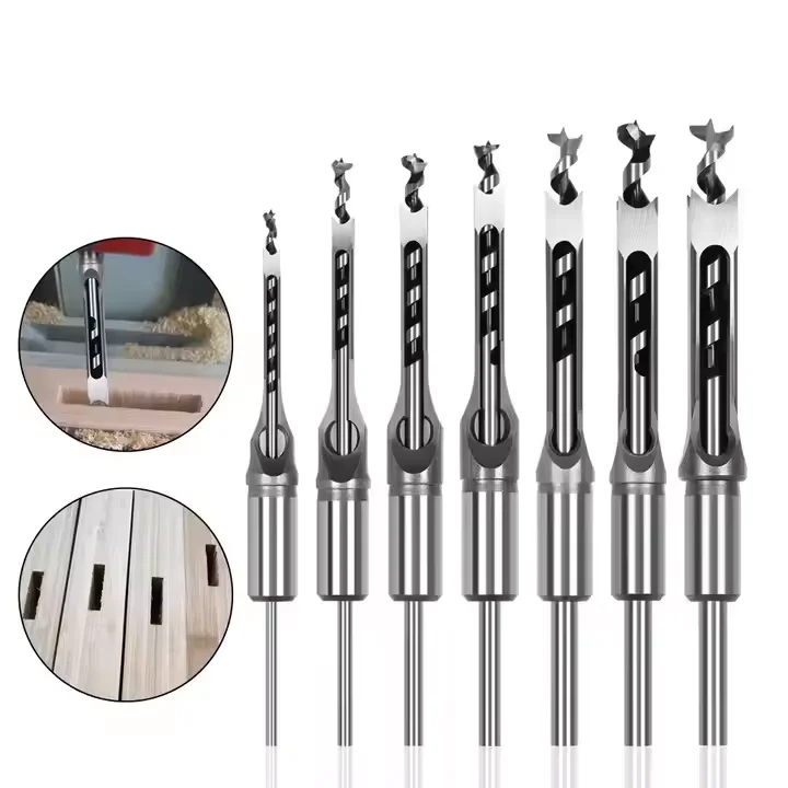 6-30mm Cnc machine square hole drill woodworking mortising chisel adapter square hole drill for wood square hole drill bit