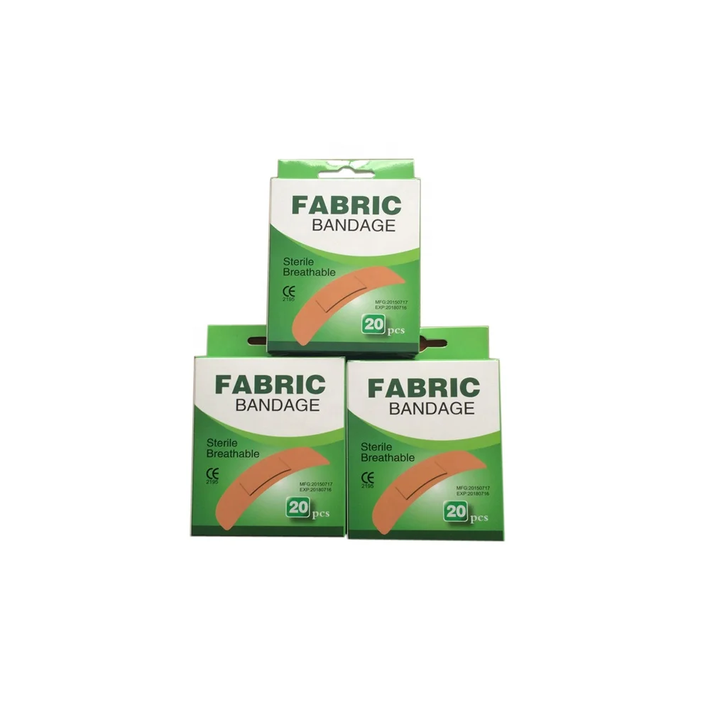 Direct factory-  First Aid Sterile Adhesive fabric Wound Plaster  100pcs/box,/fabric plaster