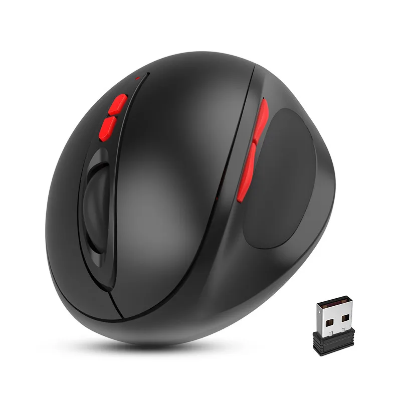 2 DPI Switch Power Saving 800 1600 2400 DPI 2.4G Vertical Ergonomic 7D Optical Wireless Mouse Computer PC Mouse