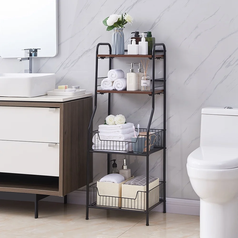 Wall Mounted Single Wall Hook Rack For Clothes Pack Of 4 Space Black Accessories Kitchen Wood Sets Storage Living Room