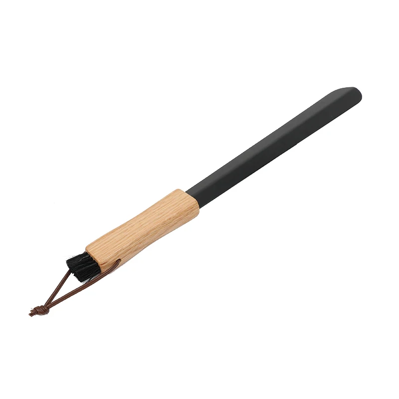 Factory Wholesale Custom Logo Shoehorn Shoe Spoon Long Handle Wooden Metal Shoe Horn for Men and Women