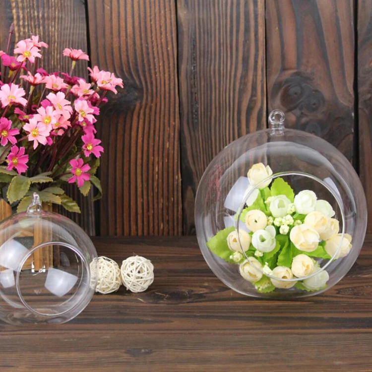 Party Suppliers Wedding Decorations DIY Promotional Decorative Hanging Open Candle Glass Ball