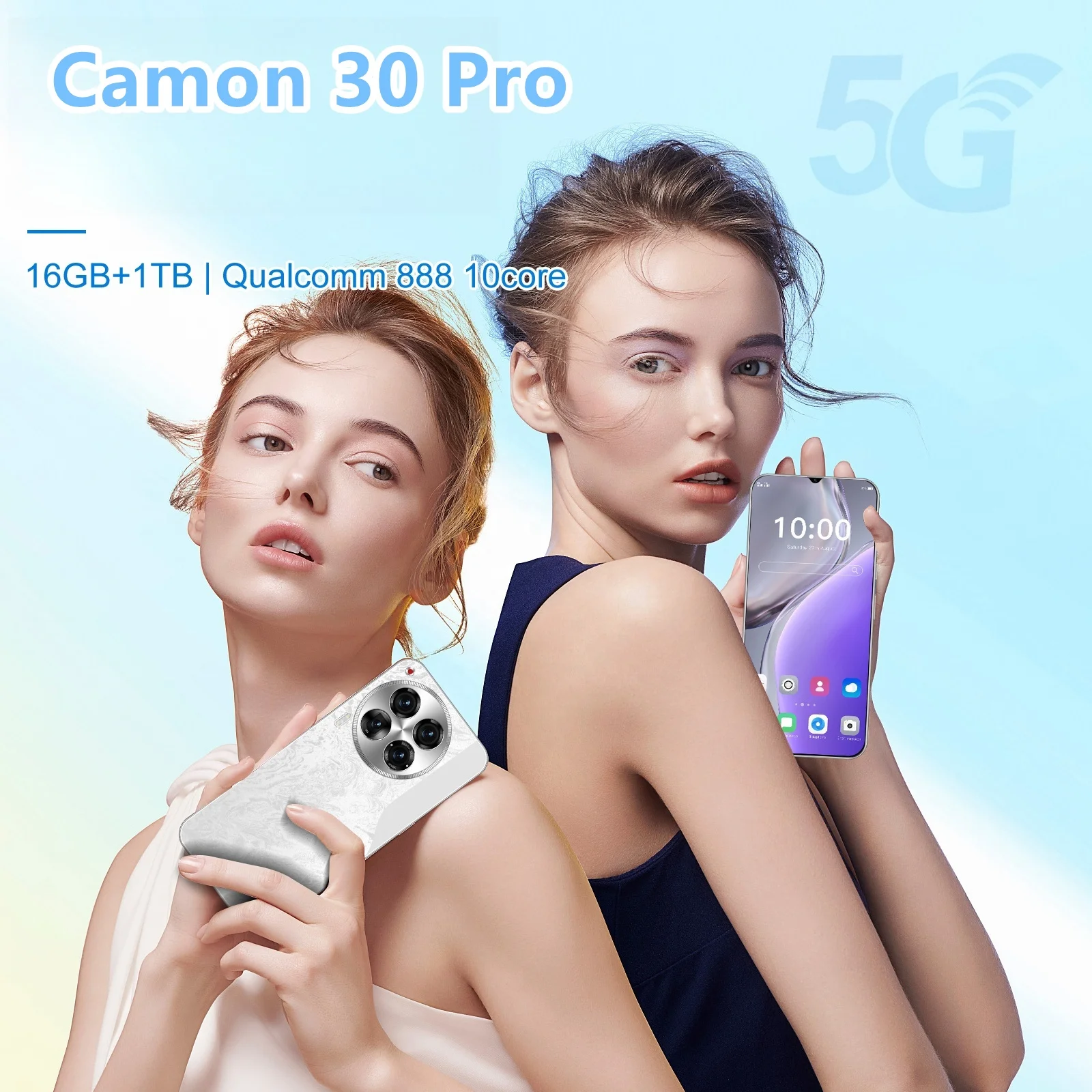 Camon 30 pro 7 3 дюймов Большой экран мобильный телефон 16 ГБ + 1 ТБ Android 14 смартфон HD камера заводская оптовая цена