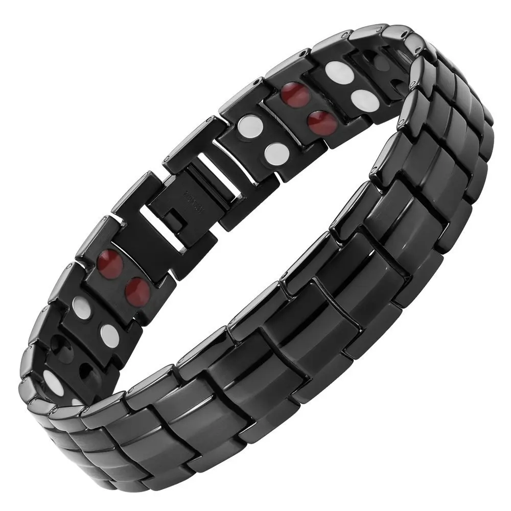 Magnetic lymph detox bracelet Men Therapy Magnets Bracelets Bangles for Women Men germanium negative ion magnetic bracelet-02