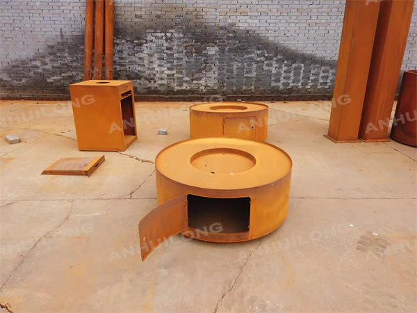 Gas fire place garden gas fire pit gas fire bowl corten steel  outdoor large fireplace patio heaters
