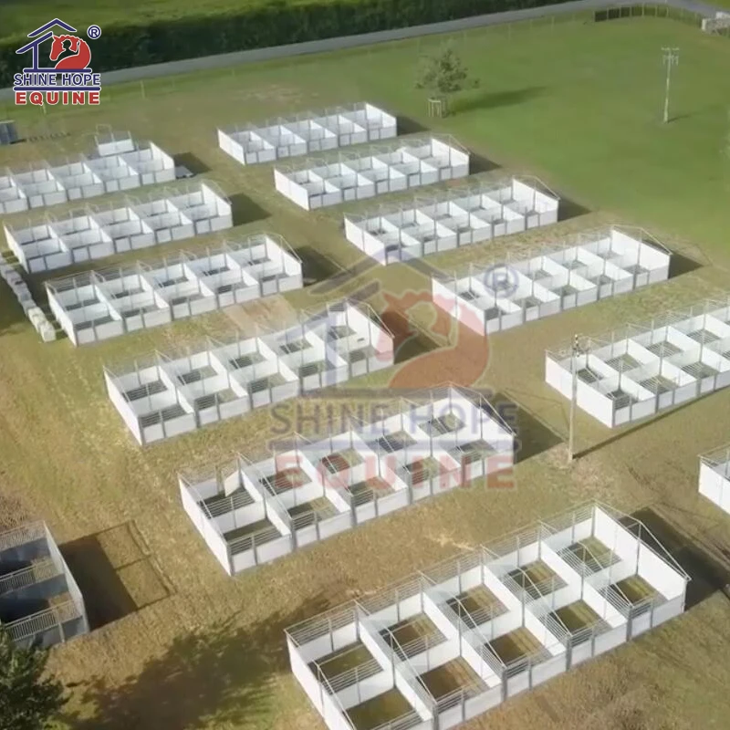 Cheap mobile horse stalls portable covered stall panels for camping