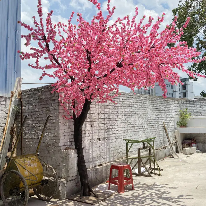 New Artificial Mini Cherry Blossom Flower Red Cherry Blossom Tree Artificial Tree For Wedding Decor