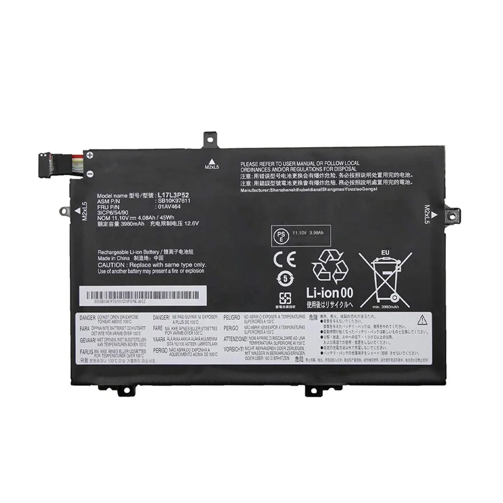 Strength Factory Laptop Battery For Lenovo ThinkPad L480-20LT battery 01AV463 L17M3P53 L17M3P54 L17L3P52 L17C3P52