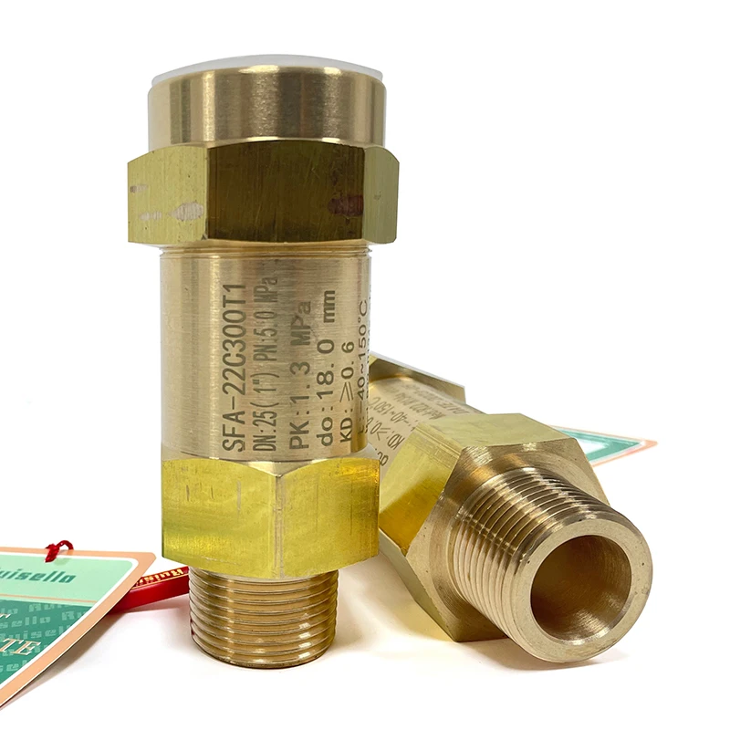 High Pressure Safety Brass Valve Refrigeration Parts pressure Safety Relief Valve