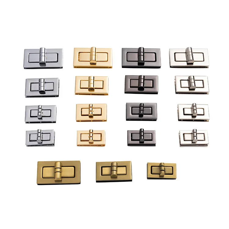 Women Decoration Clasp Closure Switch Locks Buckle Hardware Accessories Handbag Twist Metal Turn Lock For Bag
