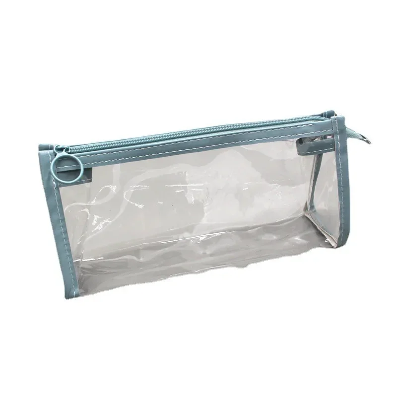 School Transparent Clear PVC Pencil Case Zipper Stationery Storage Pencil Pouch for Students