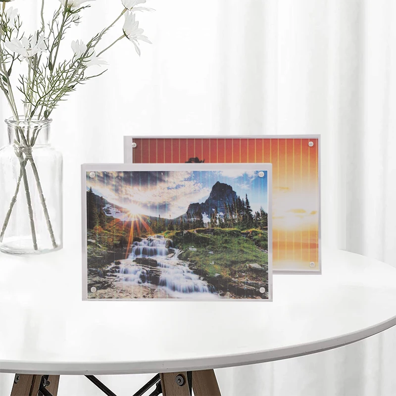 Acrylic Sheet For Photo Frame Accept Custom Clear Acrylic Magnetic Photo Frame Tabletop Display Decorative