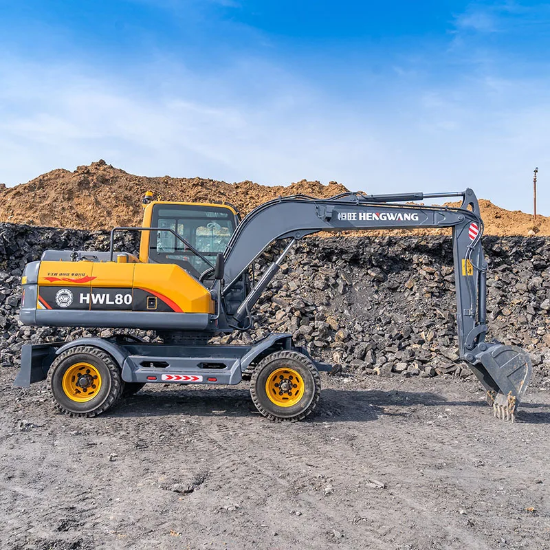 Earth-Moving Machinery Small Mini Digger 8 10 11 12 Ton Four Wheeled Wheel Excavator