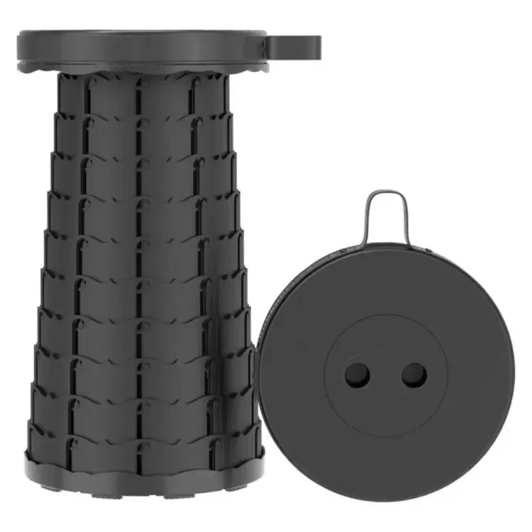 Portable Telescopic Stool with Retractable and Adjustable Legs - Lightweight and Sturdy for Camping and Outdoor Activities