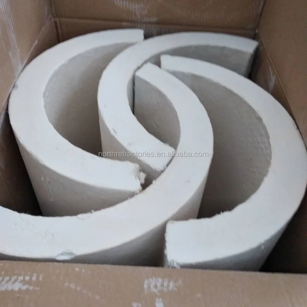 White 220kg/m3 230kg/m3 Calcium Silicate Pipe Insulation 650C 1000C 1100C