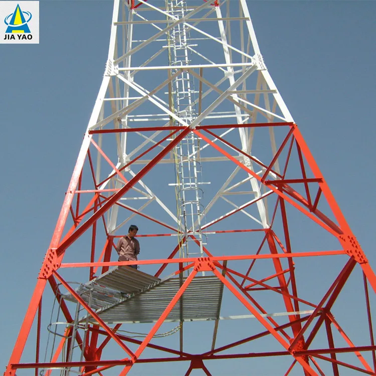 Steel lattice 40m four-legged self-supporting communication tower