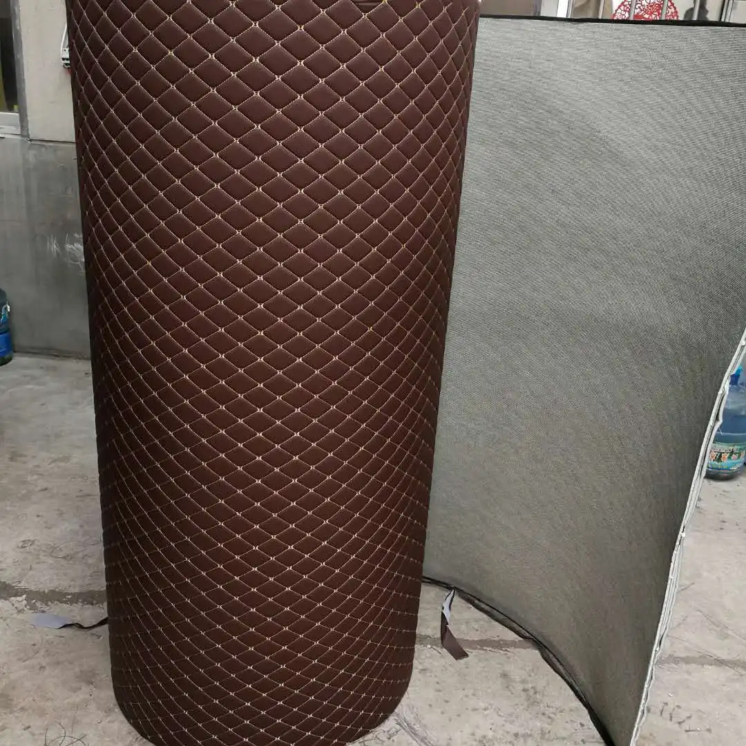 Wholesale 1.3mm Odorless Flame Retardant PU PVC Sponge Leather For Car Mats With Foam