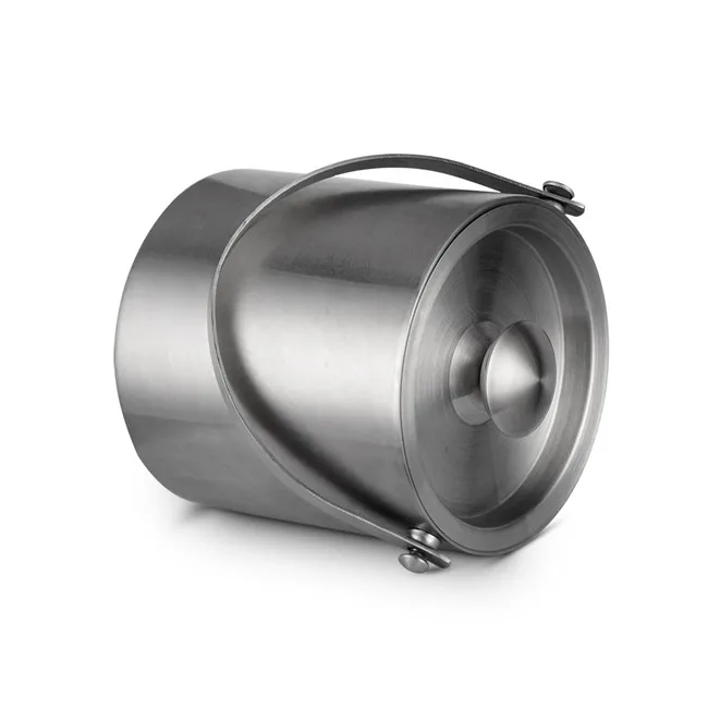 
Bar Luxury silver Beer Champagne Ice Cooler Stainless Steel Wine Ice Buckets With lid & handle 