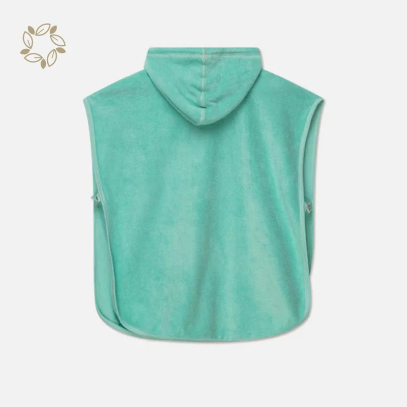100% Organic cotton kids beach cover up terry towelling sustainable kids beach poncho eco friendly baby beach poncho