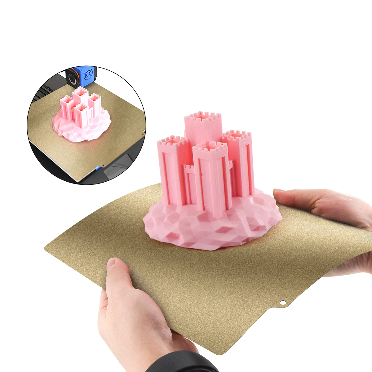 TWOTREES PEI material increase surface hardness Magnetic Base 220*220mm/235*235mm/310*310mm 3D Printer Parts Hot Heat Bed